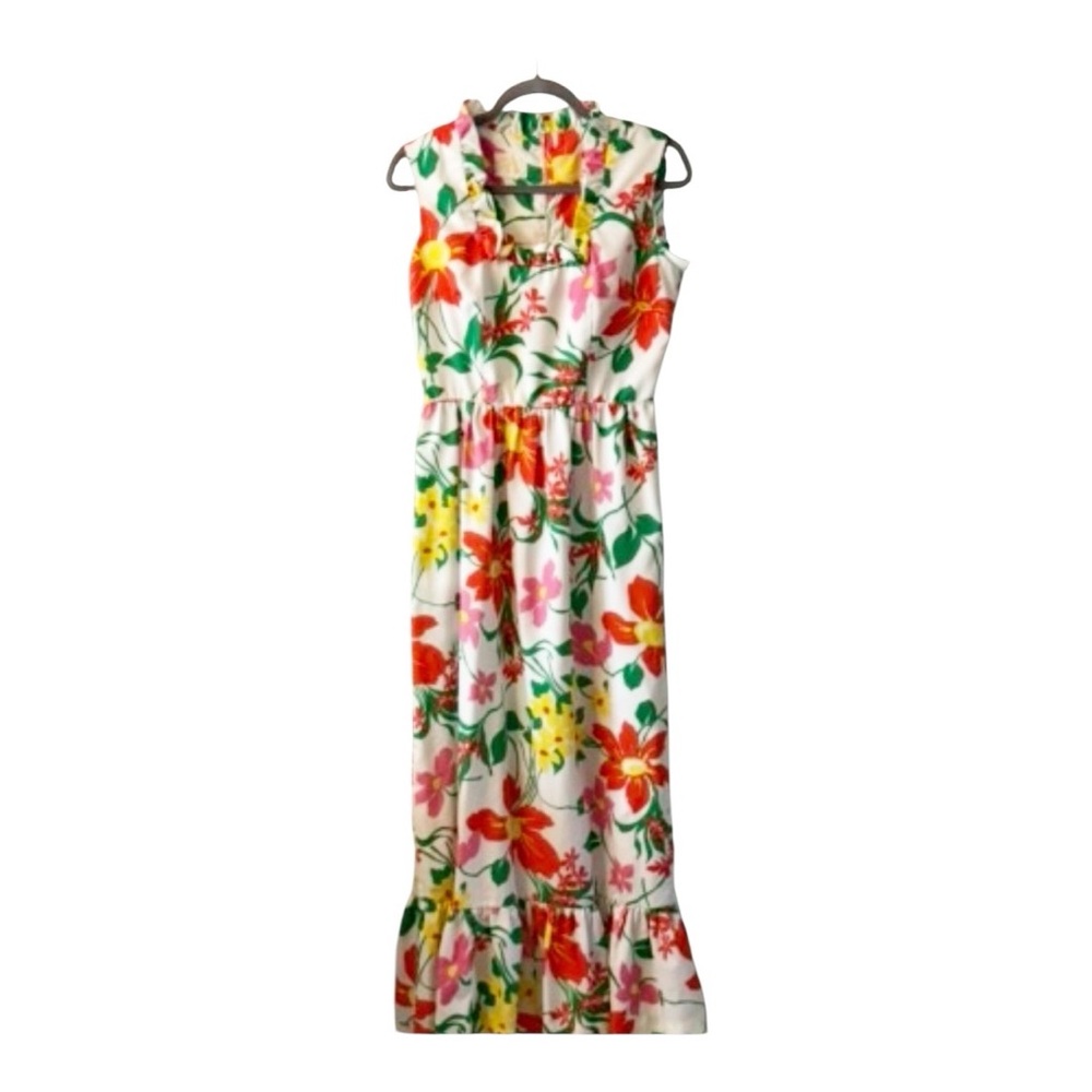 Vintage 1970s Concept 70’s by Swirl Floral Maxi Dress (Polyester) – Size Small - Picture 4 of 8